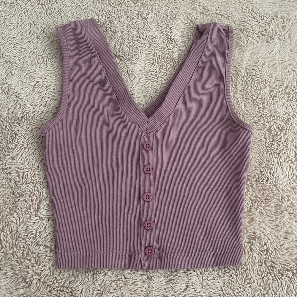La Vie En Rose Button Tank top - Picture 3 of 6